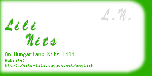 lili nits business card